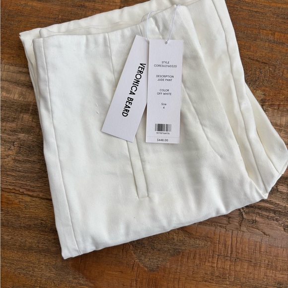 Veronica Beard Jude Pant Size 4 white Linen - Picture 8 of 16